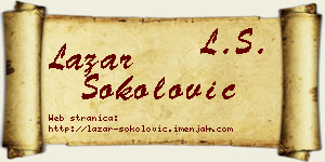 Lazar Sokolović vizit kartica